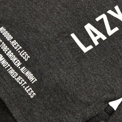 Mini boys grey lazy bones print pyjama set